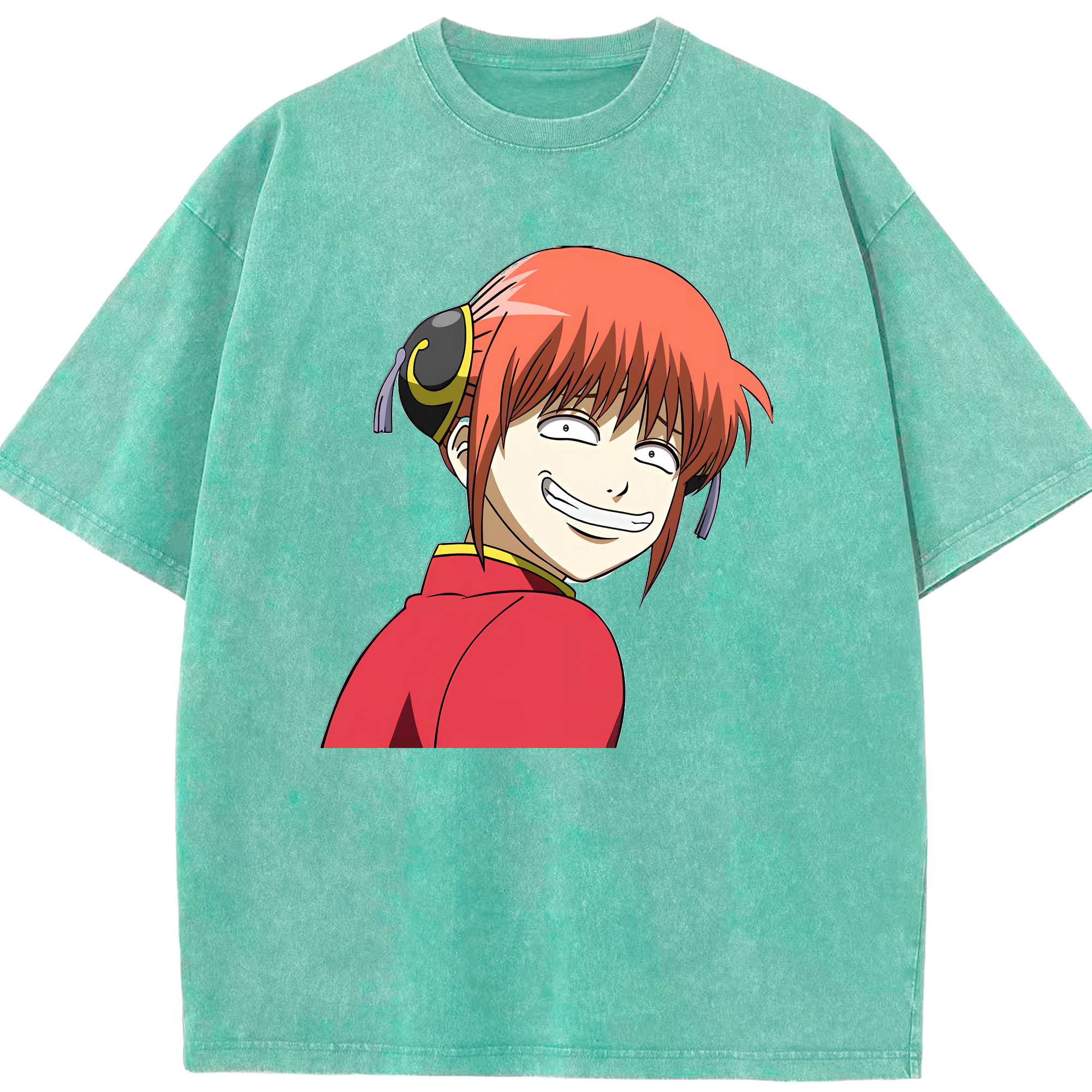 （画像用） ぎんたま 坂田銀時（さかたぎんとき） 神楽 志村新八（しむら しんぱち） GINTAMA Sakata Gintoki Kagura Shimura Shinpachi 綿100% ヴィンテージ風 半袖Tシャツ（フロントプリント）
